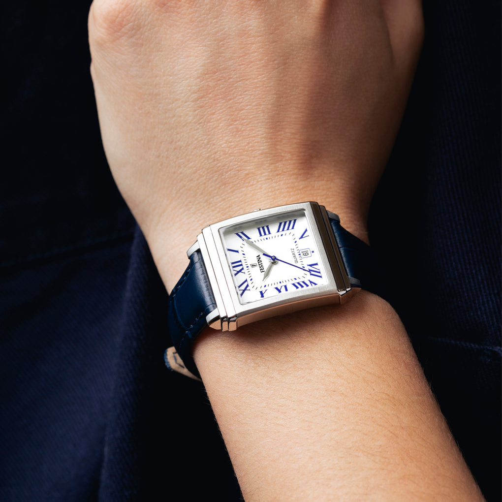 Festina On The Square Leather Analog Ladies Watch I Model F20682/2 Quartz Movement