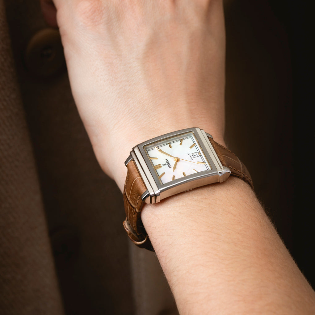 Festina On The Square Leather Analog Ladies Watch I Model F20682/4 Quartz Movement