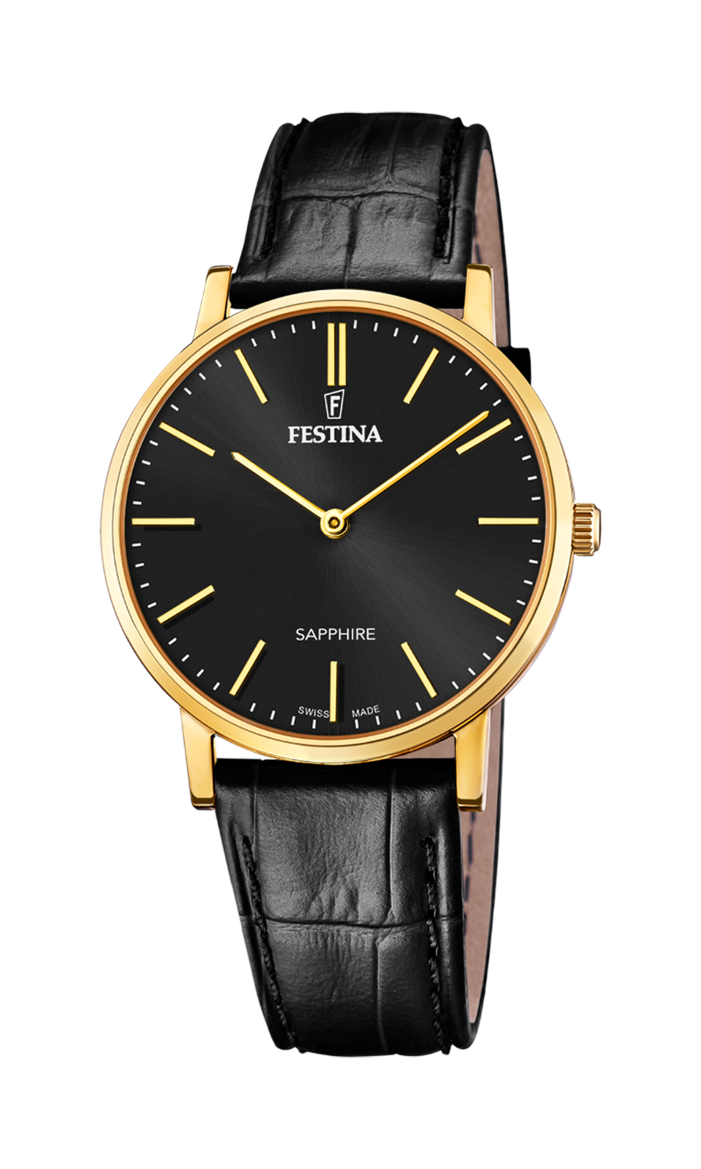 Festina Swiss Made Leather Analog Mens Watch I Model F20016-3 Quartz Movement