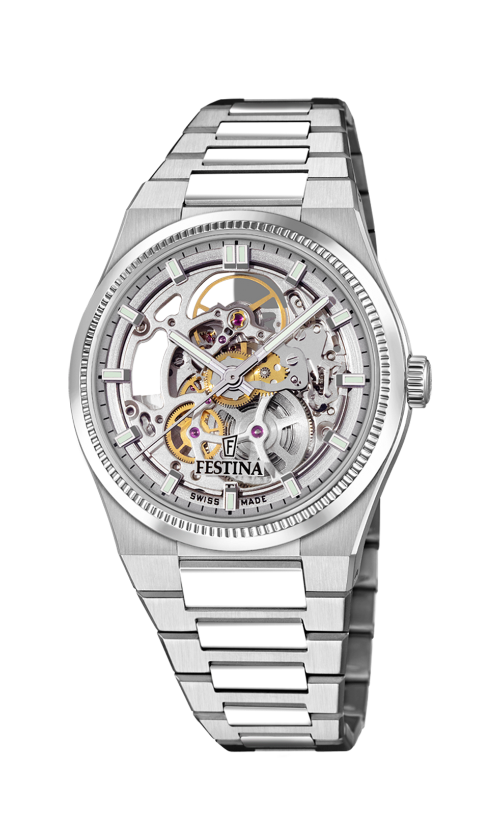 Festina Swiss Made Stainless Steel Analog Mens Watch I Model F20069-1 Automatic Movement