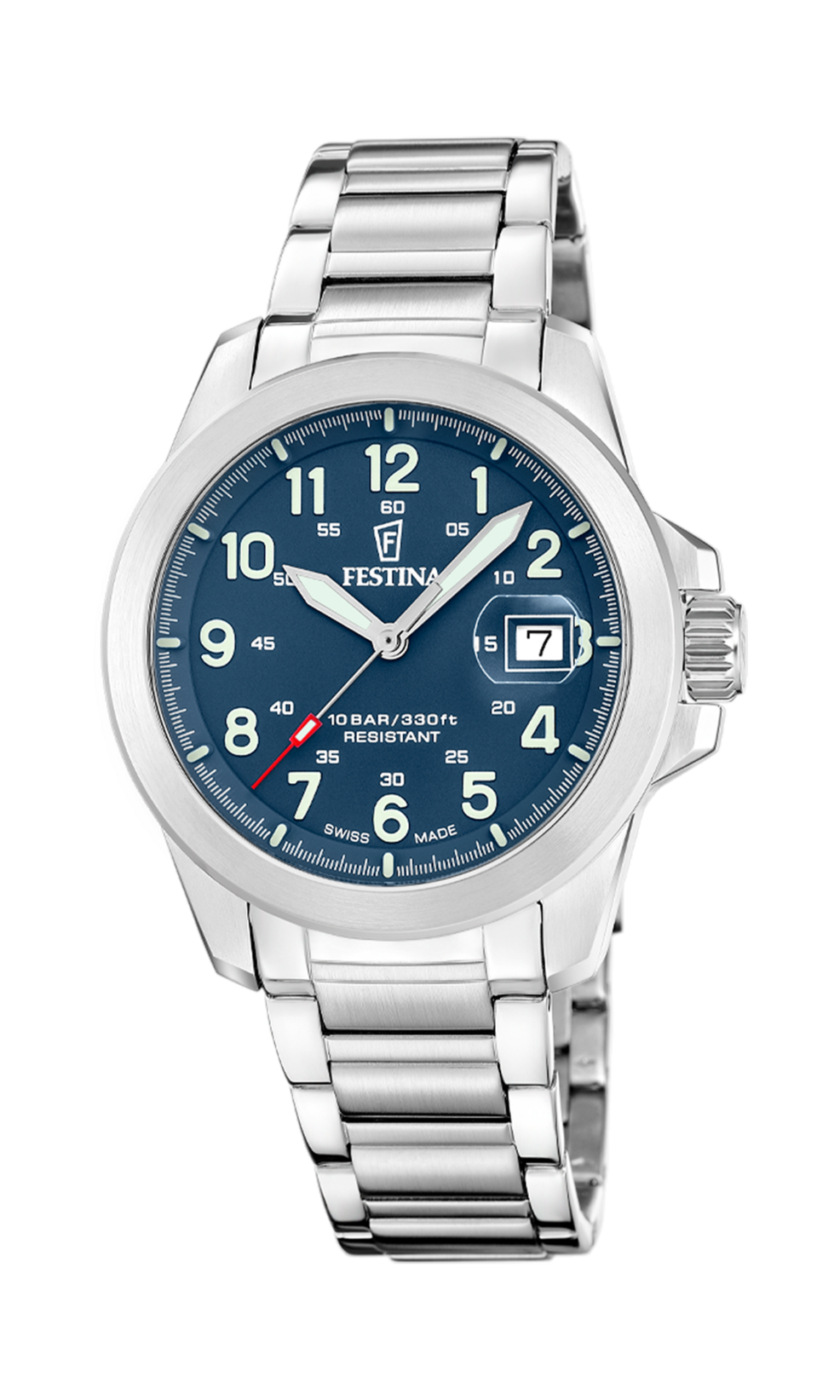 Festina Swiss Made Stainless Steel Analog Mens Watch I Model F20081-2 Quartz Movement