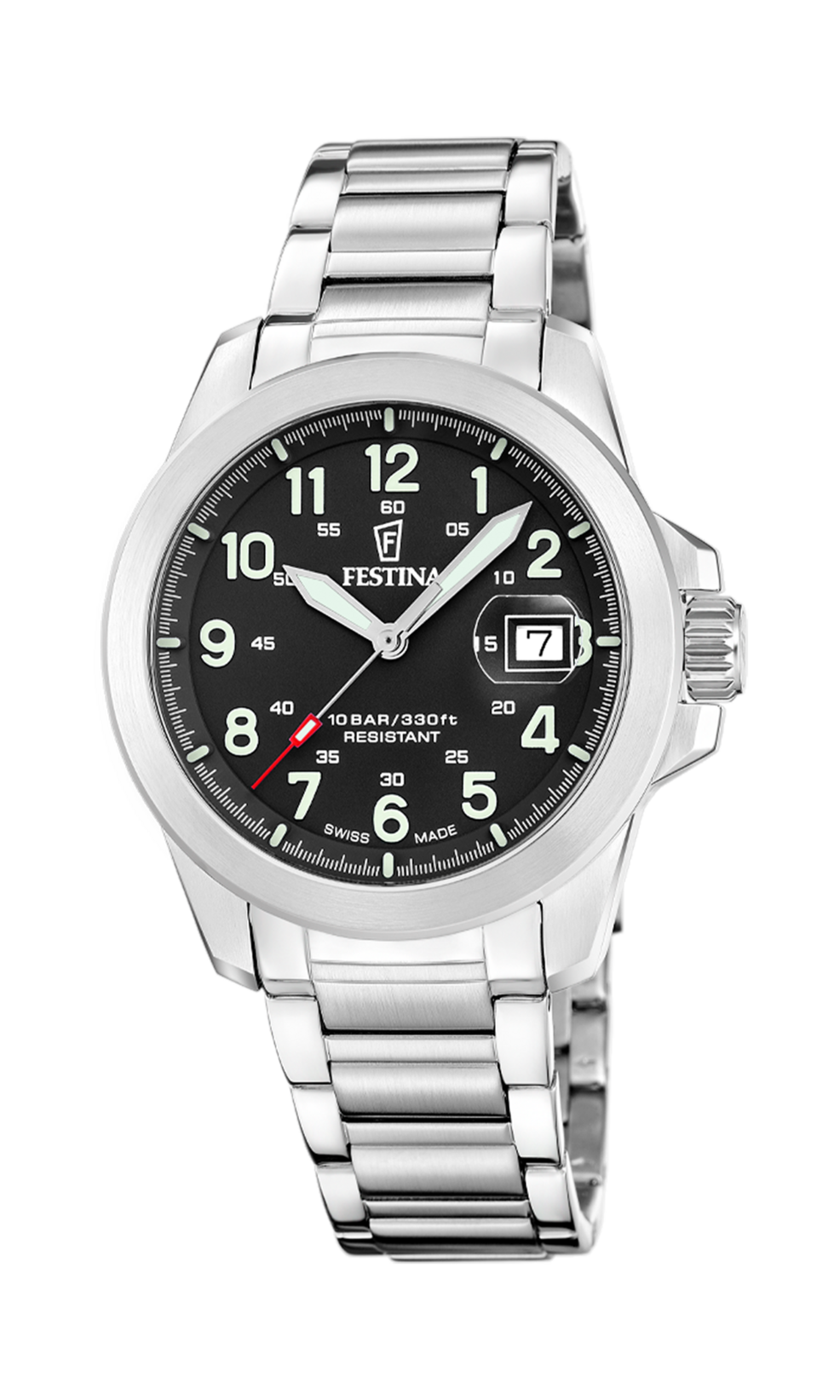 Festina Swiss Made Stainless Steel Analog Mens Watch I Model F20081-4 Quartz Movement