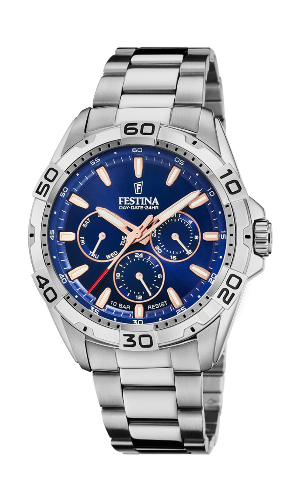Festina Multifunction Stainless Steel Multifunción Mens Watch I Model F20623-2 Quartz Movement