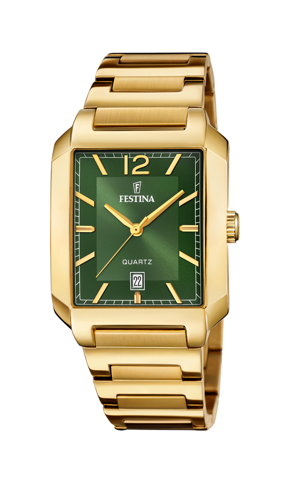 Festina On The Square Stainless Steel Analog Mens Watch I Model F20678-5 Quartz Movement