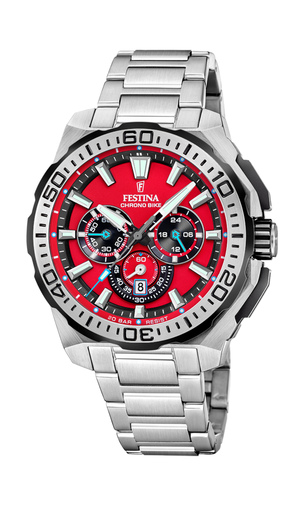 Festina Chrono Bike Stainless Steel Chronograph Mens Watch I Model F20724-5 Quartz Movement