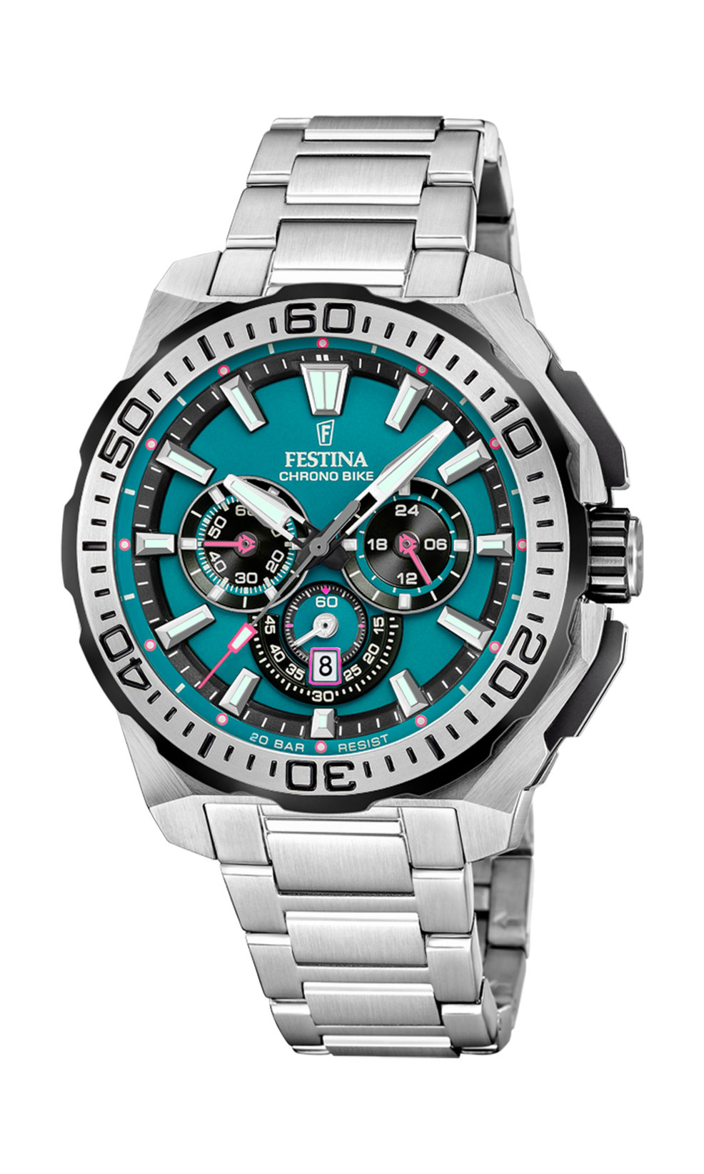Festina Chrono Bike Stainless Steel Chronograph Mens Watch I Model F20724-6 Quartz Movement