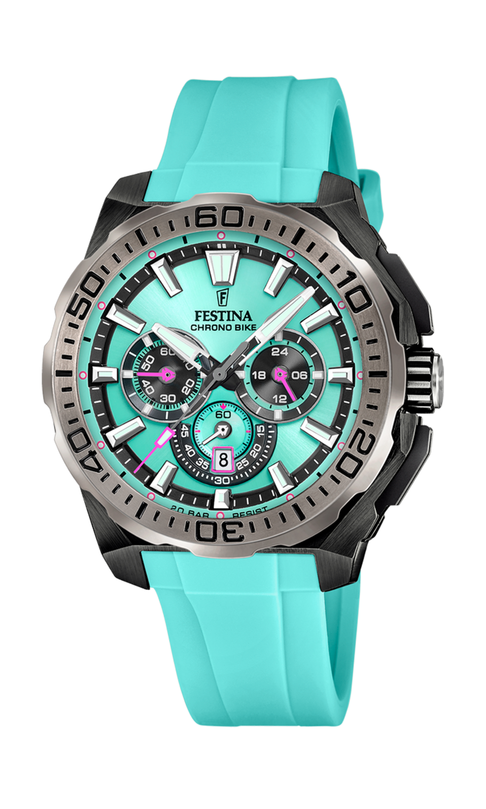 Festina Chrono Bike Rubber Chronograph Mens Watch I Model F20726-2 Quartz Movement