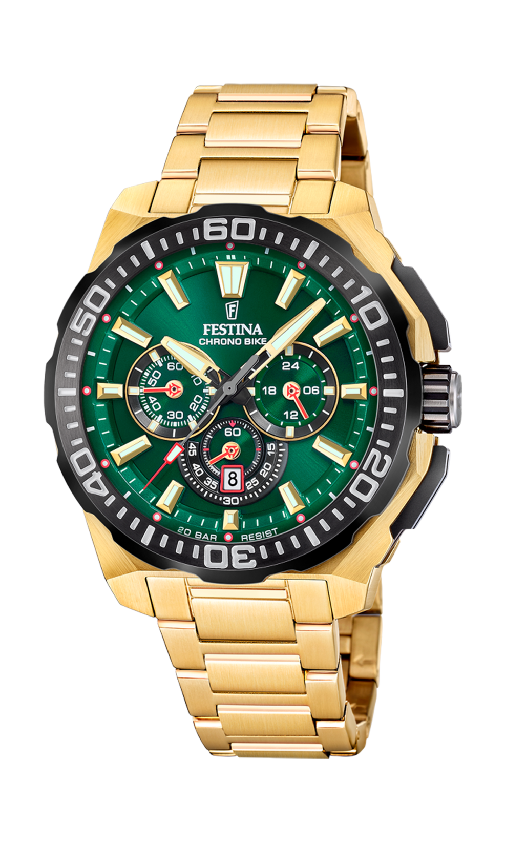 Festina Chrono Bike Stainless Steel Chronograph Mens Watch I Model F20727-2 Quartz Movement