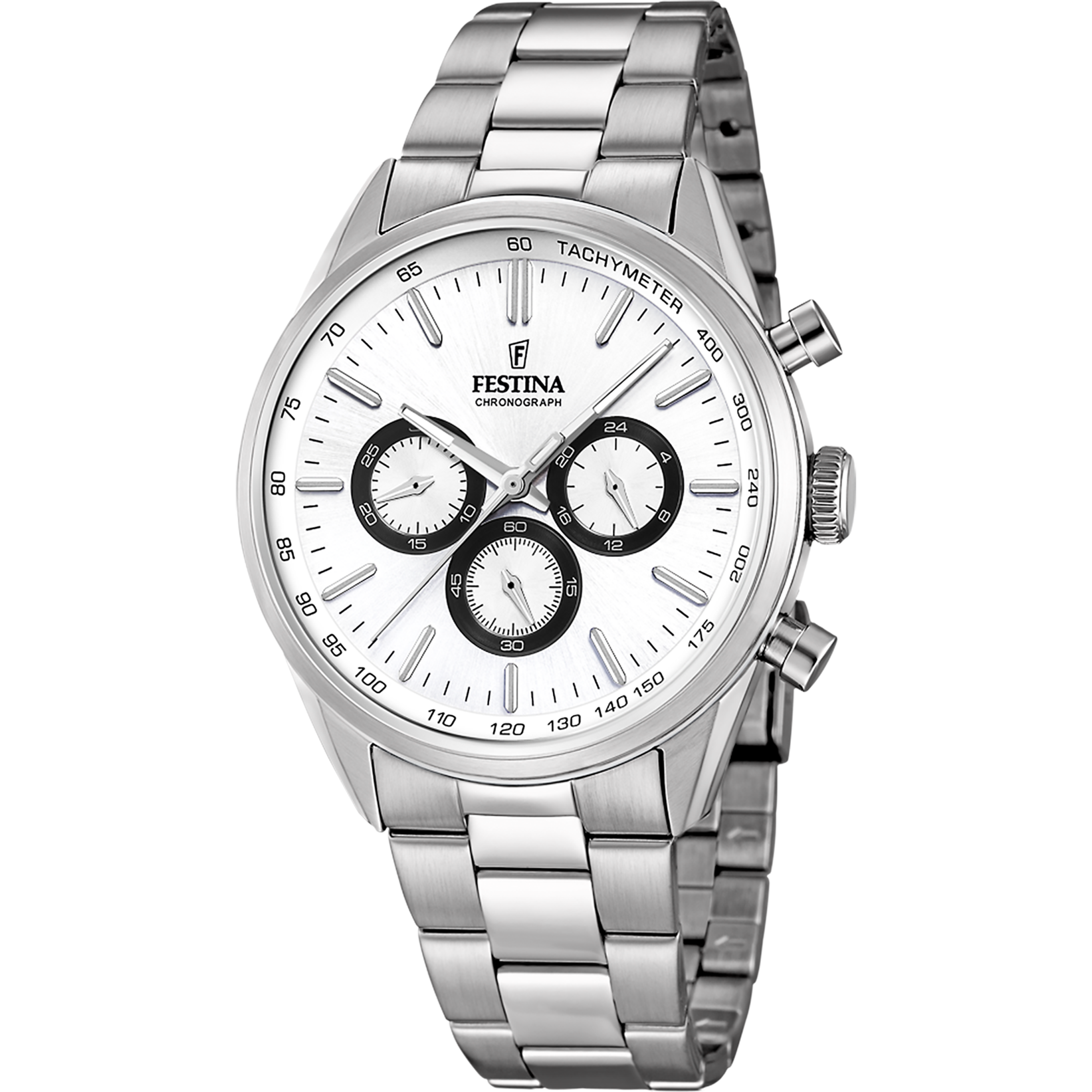 Festina Timeless Chronograph Stainless Steel Chronograph Mens Watch I Model F16820/Q Quartz Movement