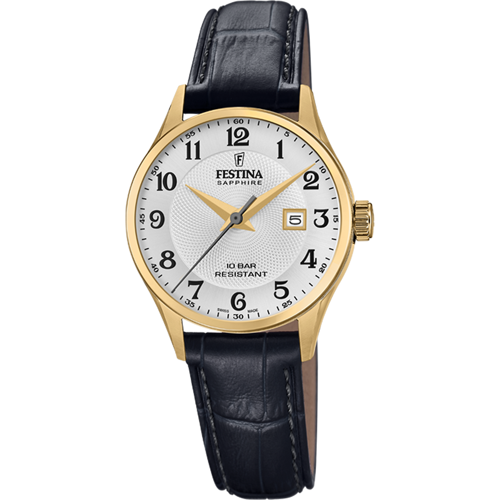 Festina Swiss Made Leather Analog Mens Watch I Model F20011/5 Quartz Movement