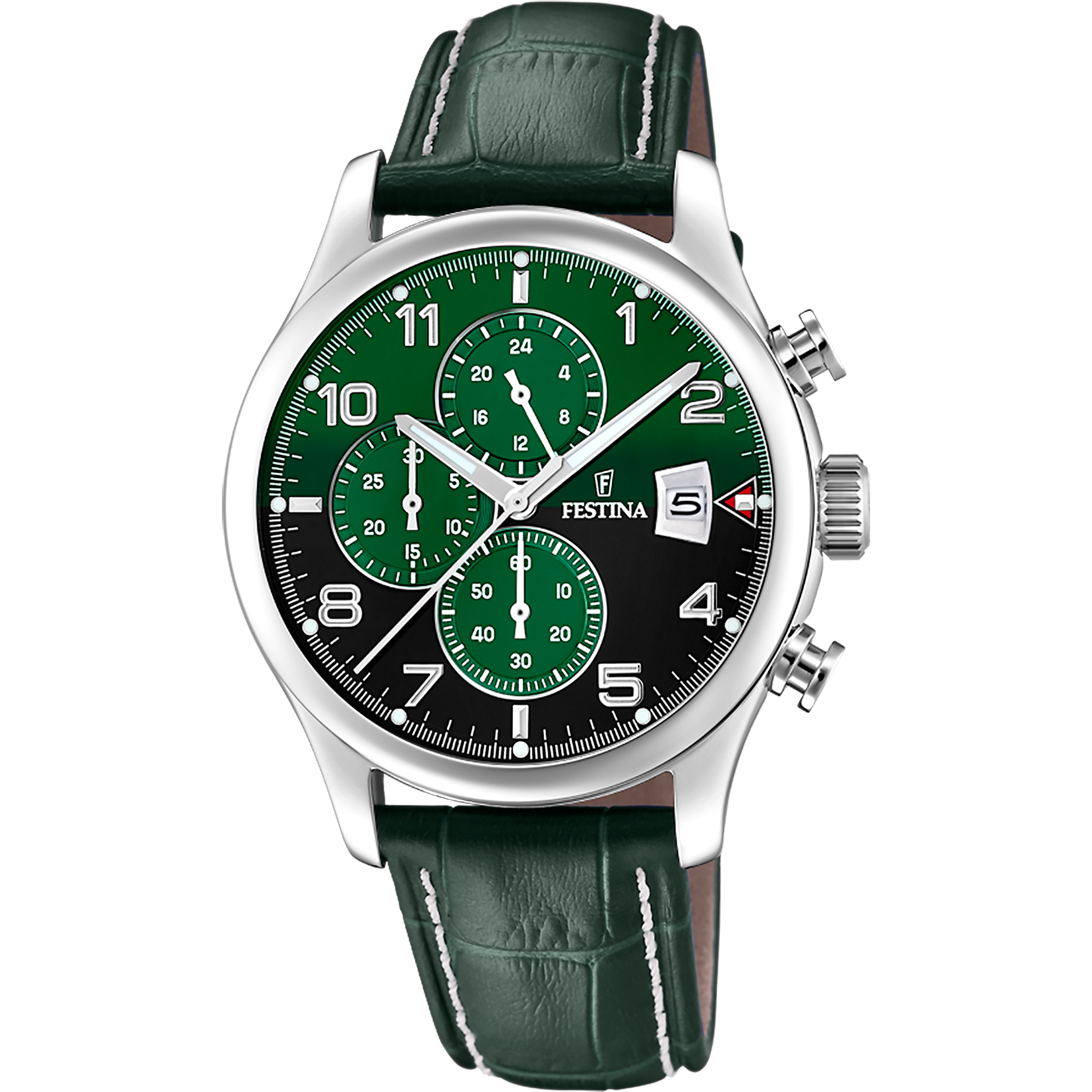 Festina Timeless Chronograph Leather Chronograph Mens Watch I Model F20375/8 Quartz Movement