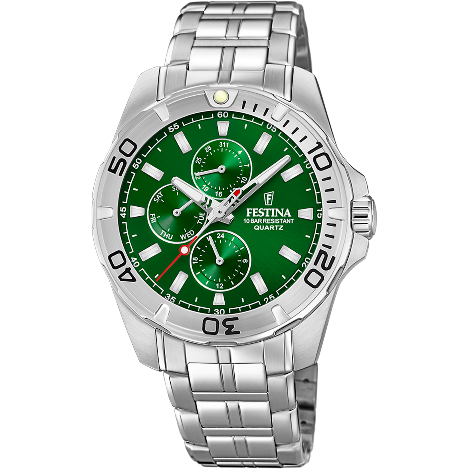 Festina Multifunction Stainless Steel Mens Watch I Model F20445/7 Quartz Movement