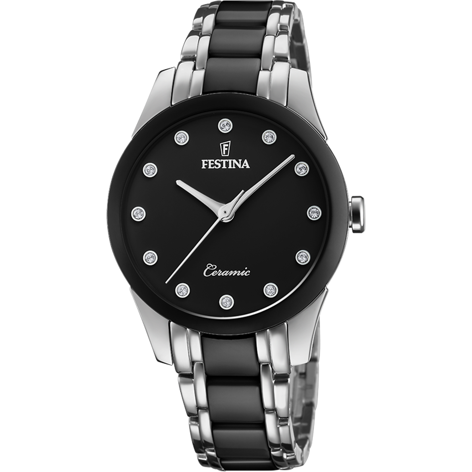 Festina Ceramic Analog Ladies Watch I Model F20499/3 Quartz Movement