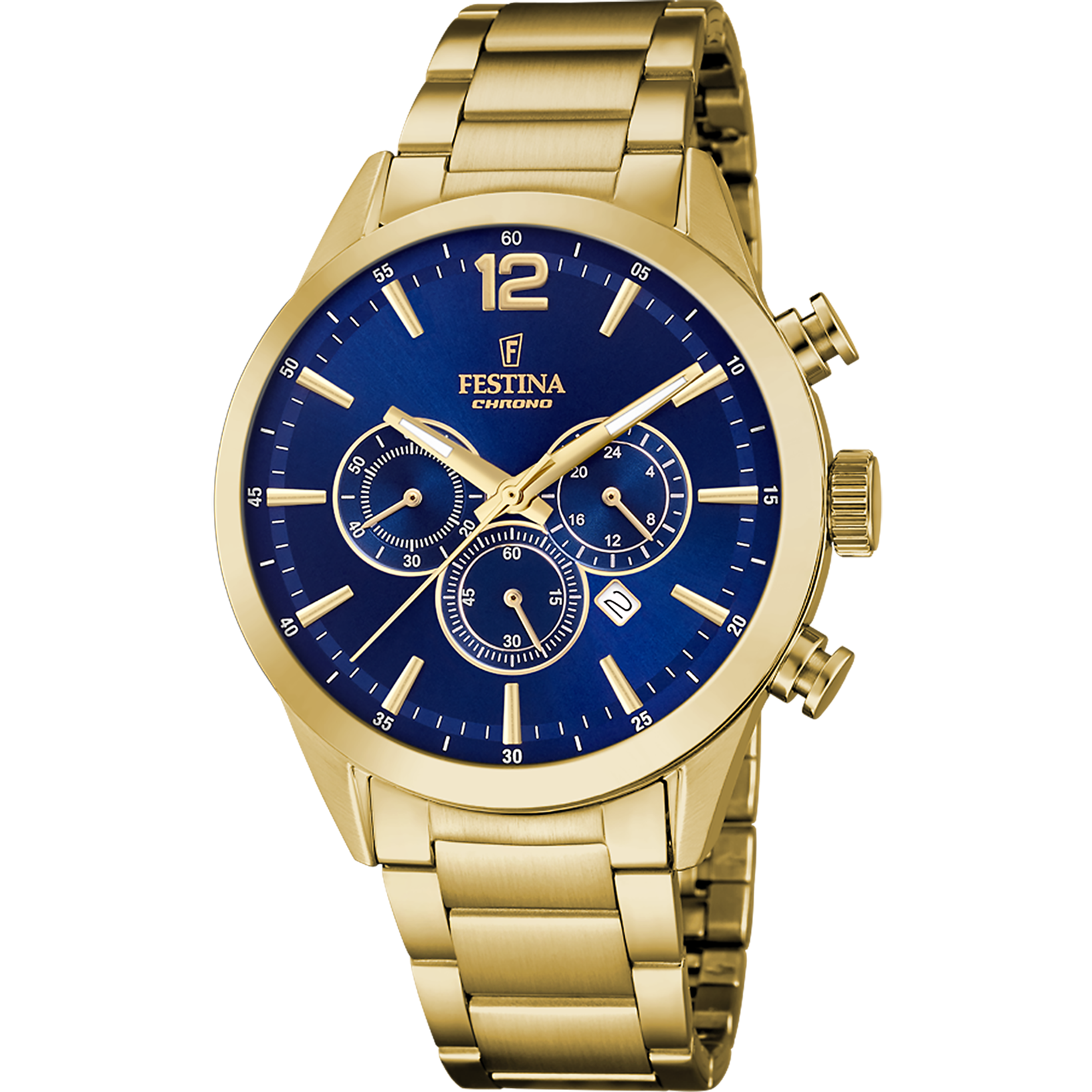 Festina Timeless Chronograph Stainless Steel Chronograph Mens Watch I Model F20633/2 Quartz Movement