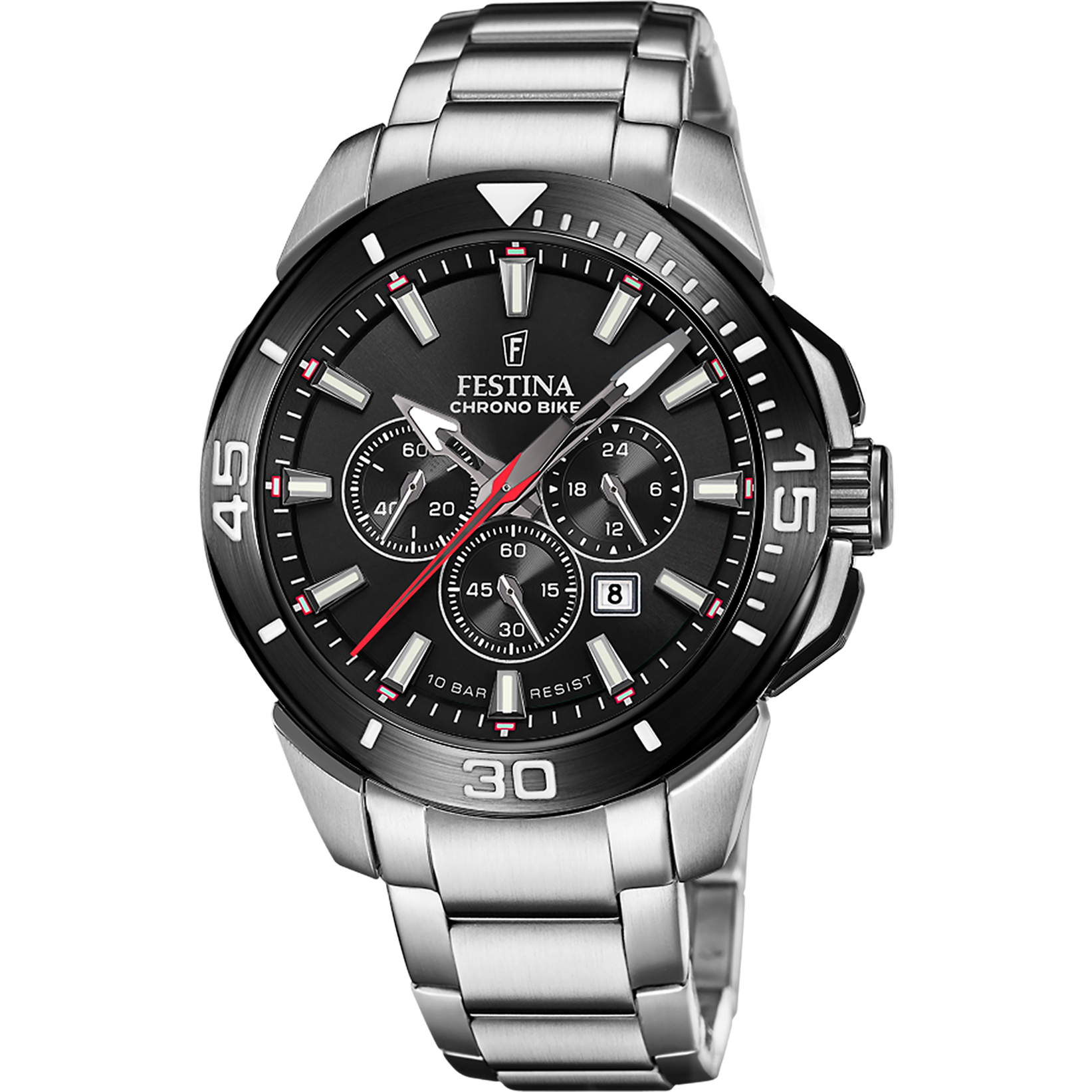 Festina Chrono Bike Stainless Steel Chronograph Mens Watch I Model F20641/D Quartz Movement