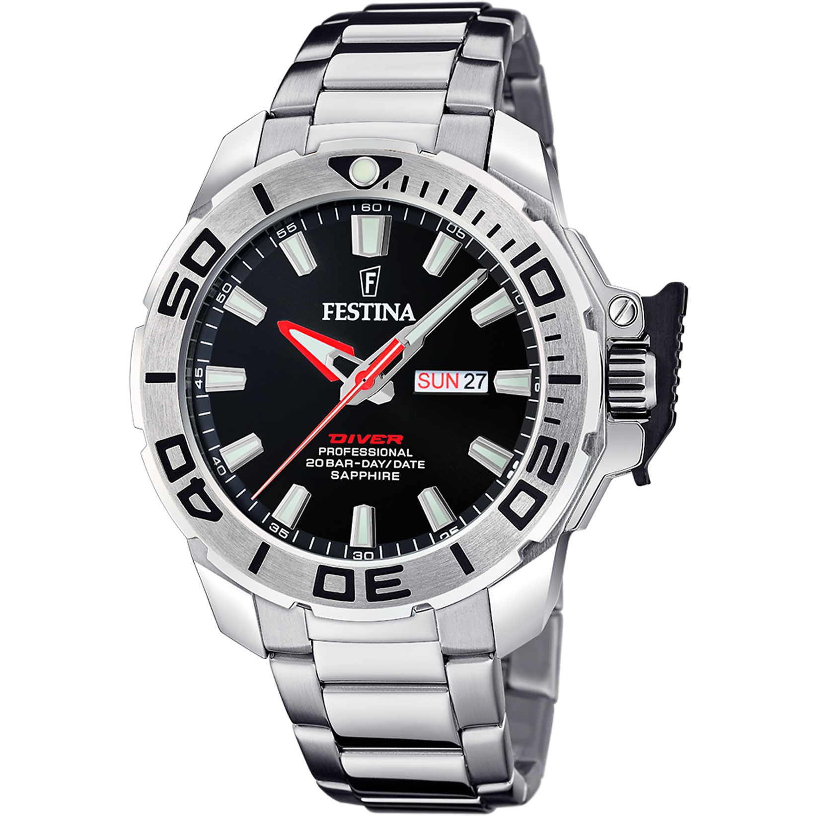 Festina The Originals Diver Stainless Steel Analog Mens Watch I Model F20665/4 Quartz Movement