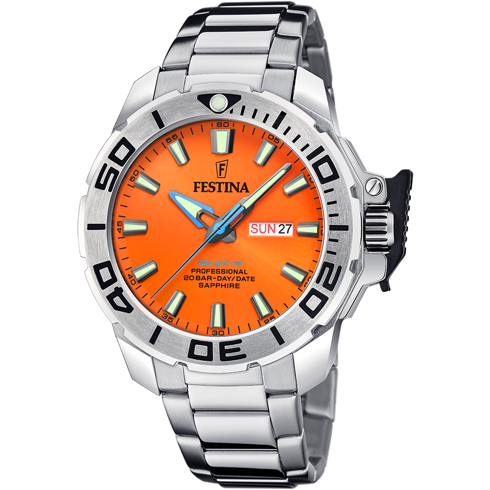 Festina The Originals Diver Stainless Steel Analog Mens Watch I Model F20665/5 Quartz Movement