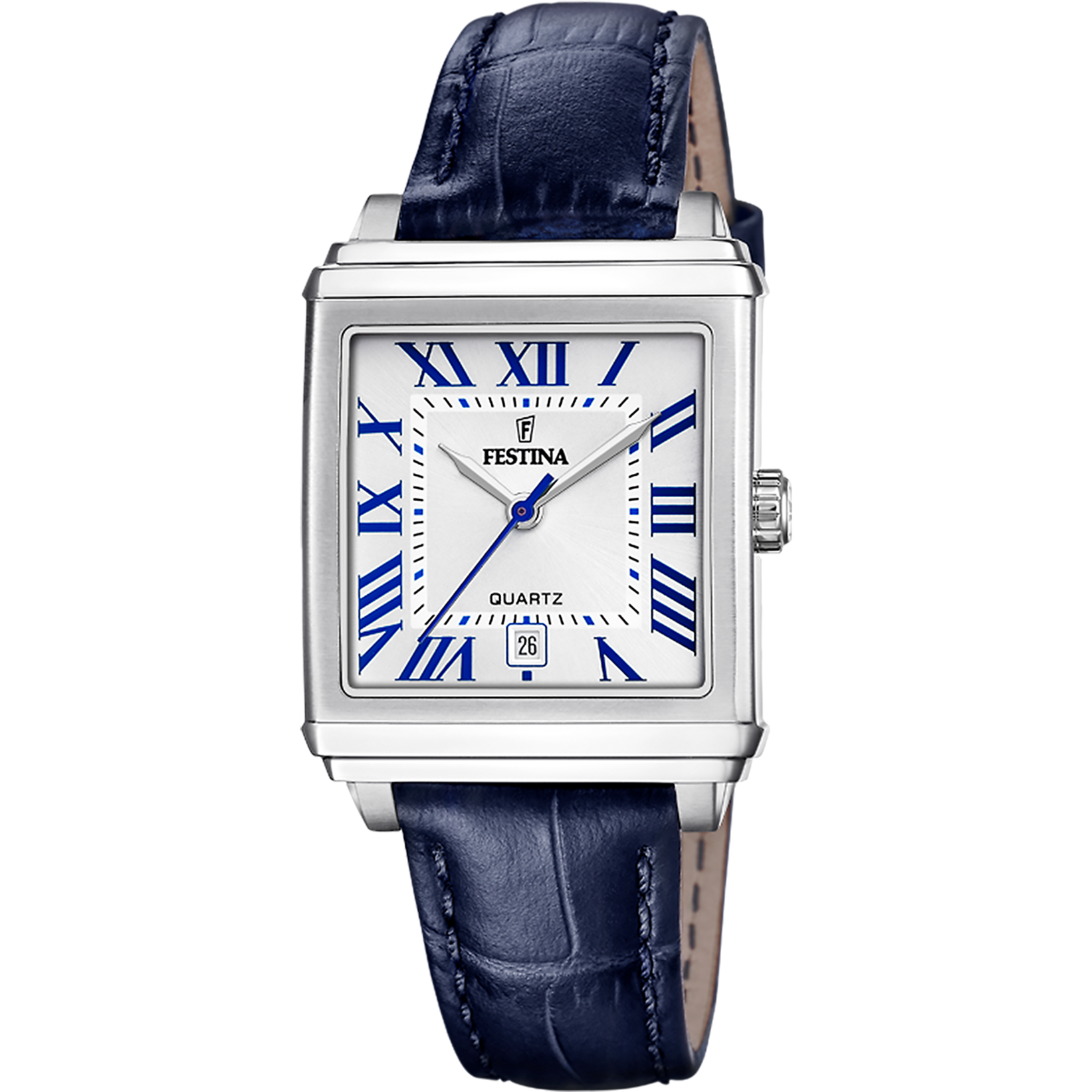 Festina On The Square Leather Analog Ladies Watch I Model F20682/2 Quartz Movement