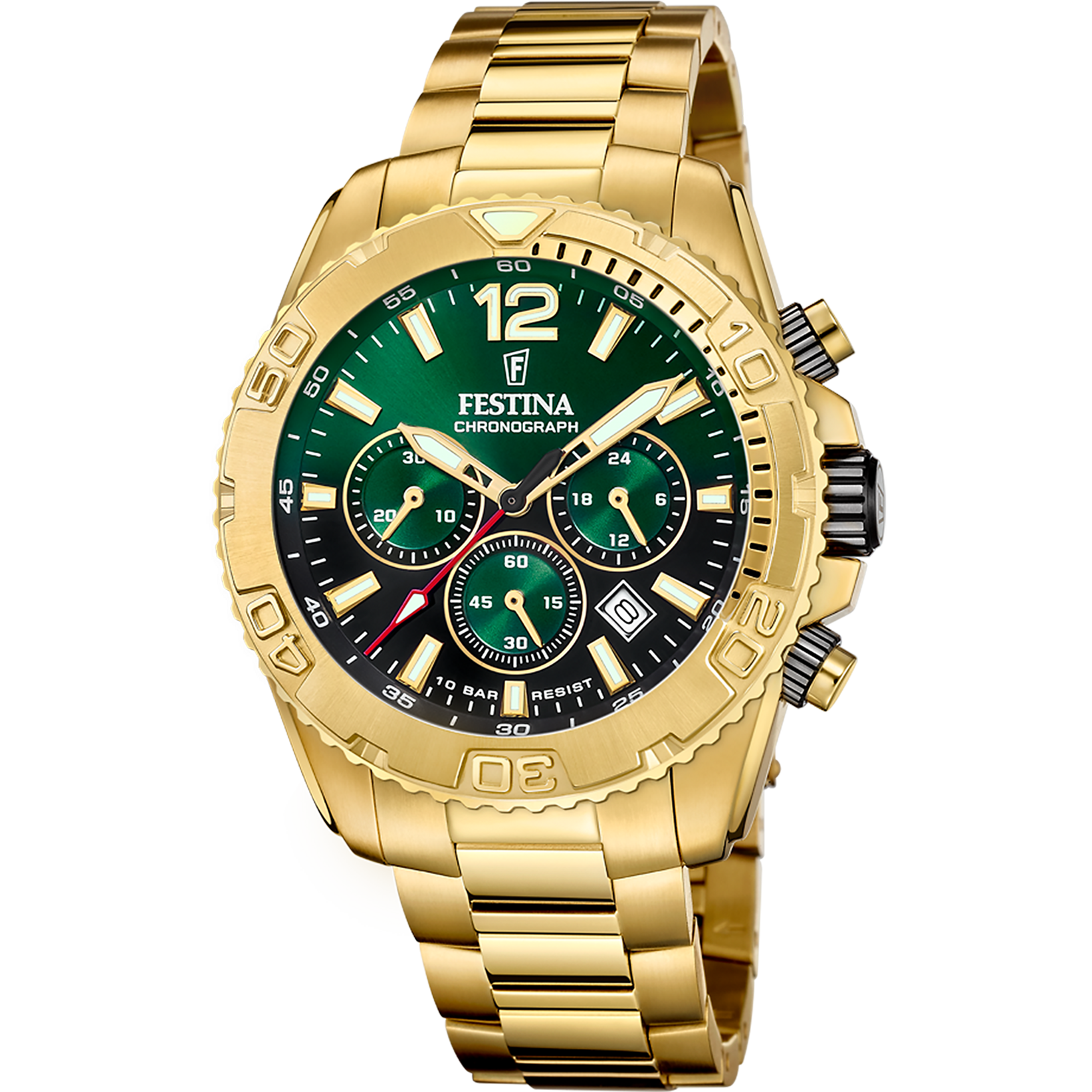 Festina Timeless Chronograph Stainless Steel Chronograph Mens Watch I Model F20684/3 Quartz Movement