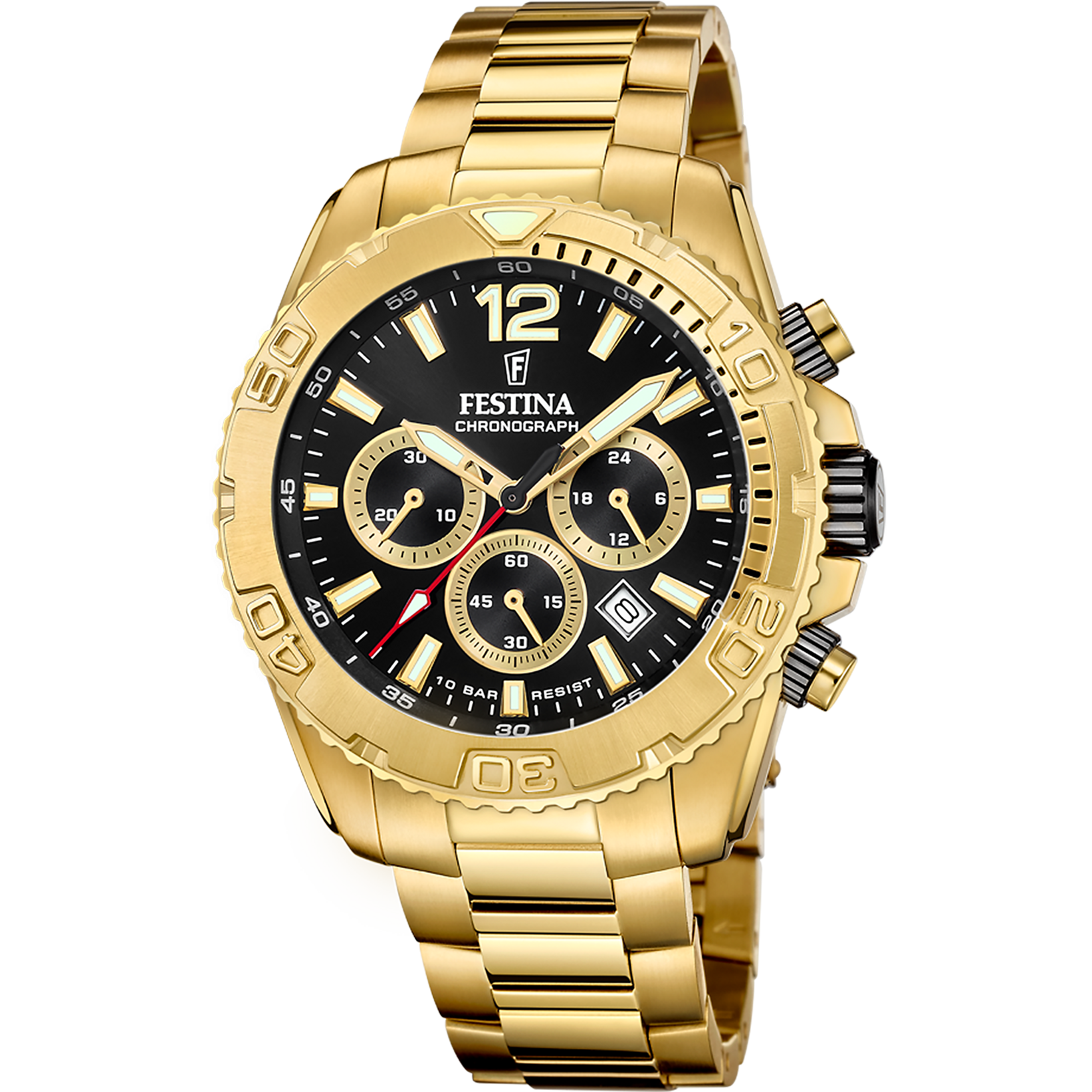 Festina Timeless Chronograph Stainless Steel Chronograph Mens Watch I Model F20684/4 Quartz Movement