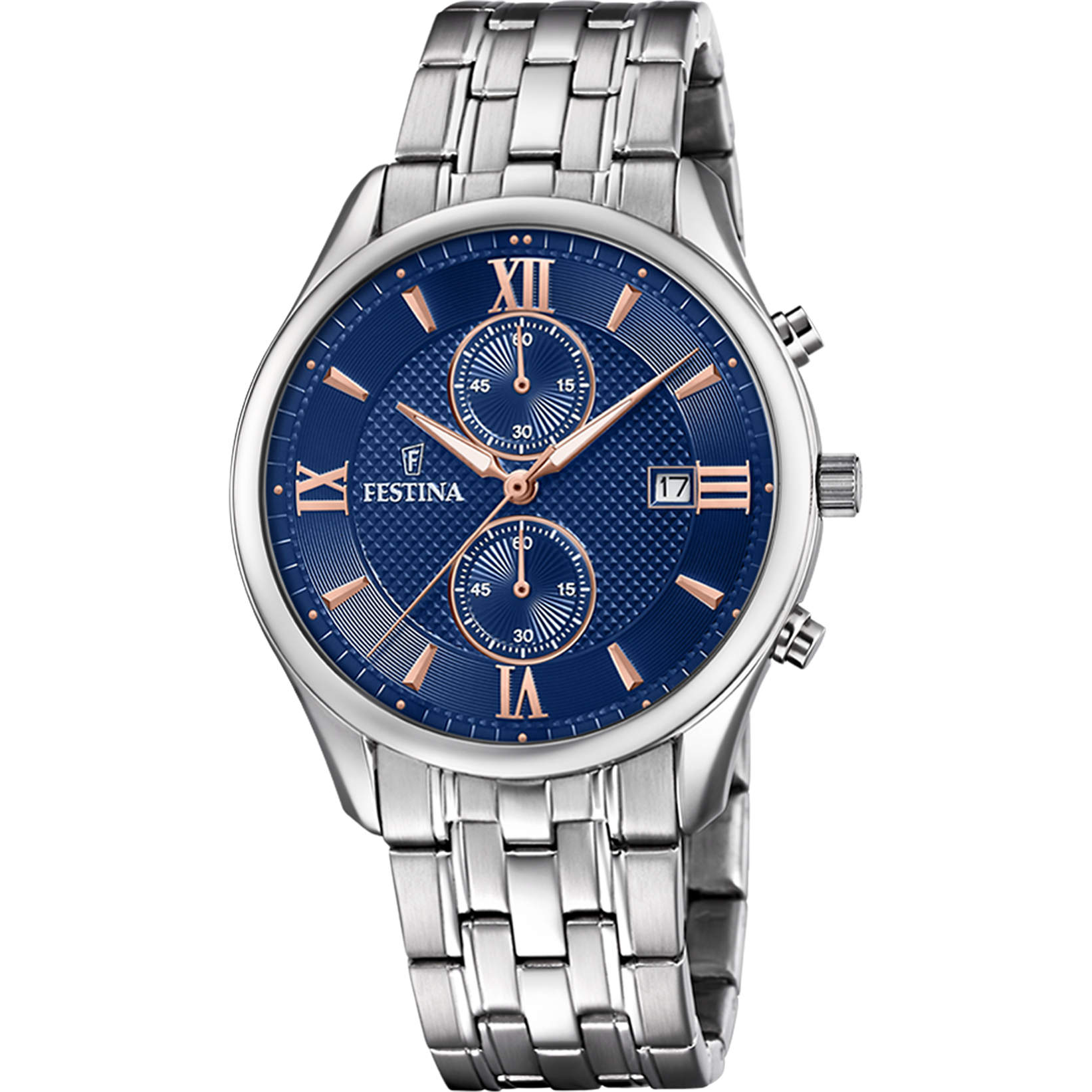 Festina Timeless Chronograph Stainless Steel Chronograph Mens Watch I Model F6854/6 Quartz Movement