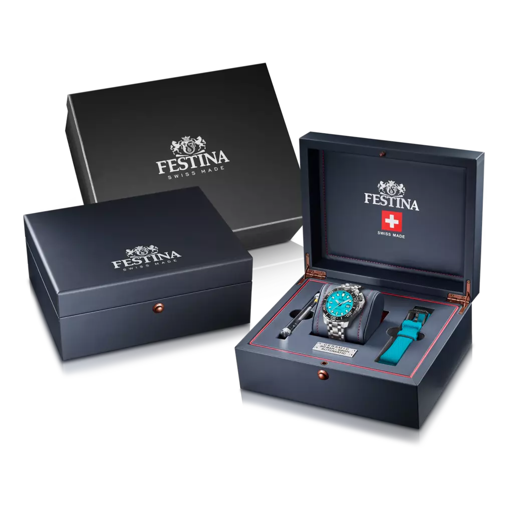 Festina Swiss Made Diver Stainless Steel Analog Mens Watch I Model F20043/5 Automatic Movement