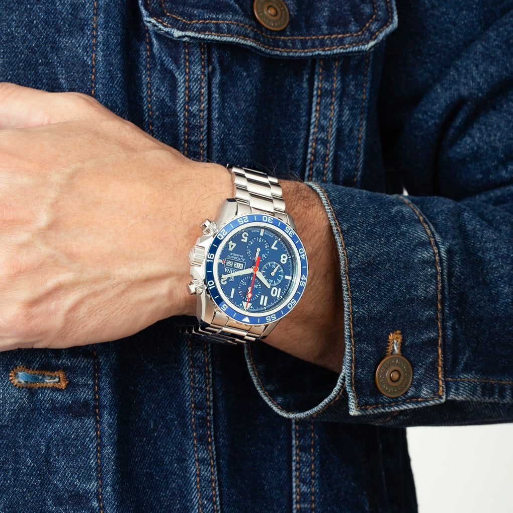 Festina Swiss Made Stainless Steel Chronograph Mens Watch I Model F20055/3 Automatic Movement