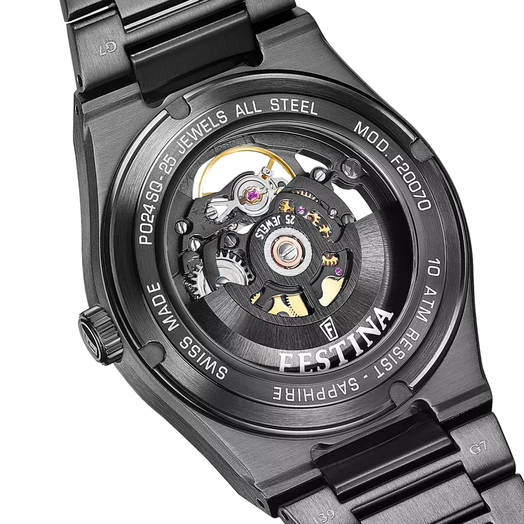 Festina Swiss Made Stainless Steel Analog Mens Watch I Model F20070/1 Automatic Movement