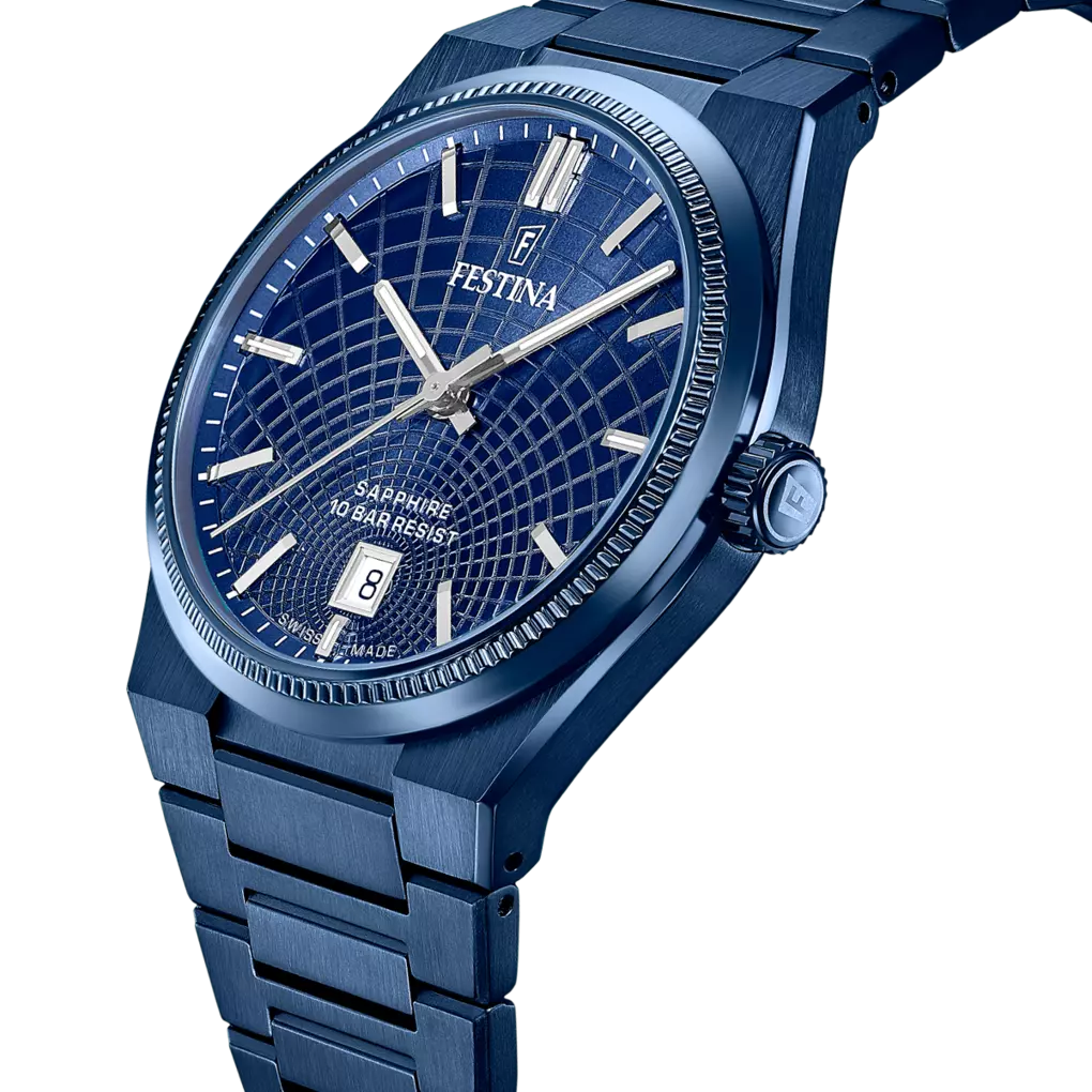 Festina Swiss Made Rive Stainless Steel Analog Mens Watch I Model F20078/1 Quartz Movement