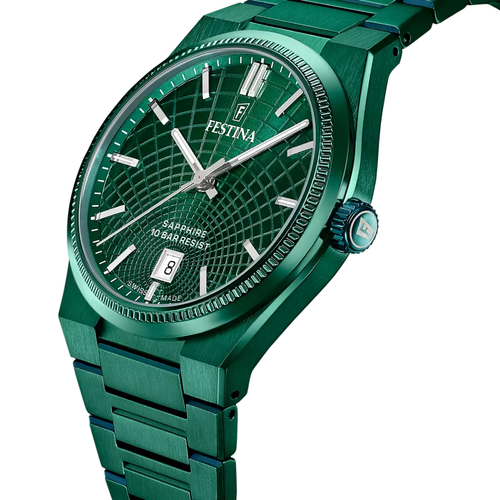 Festina Swiss Made Rive Stainless Steel Analog Mens Watch I Model F20079/1 Quartz Movement