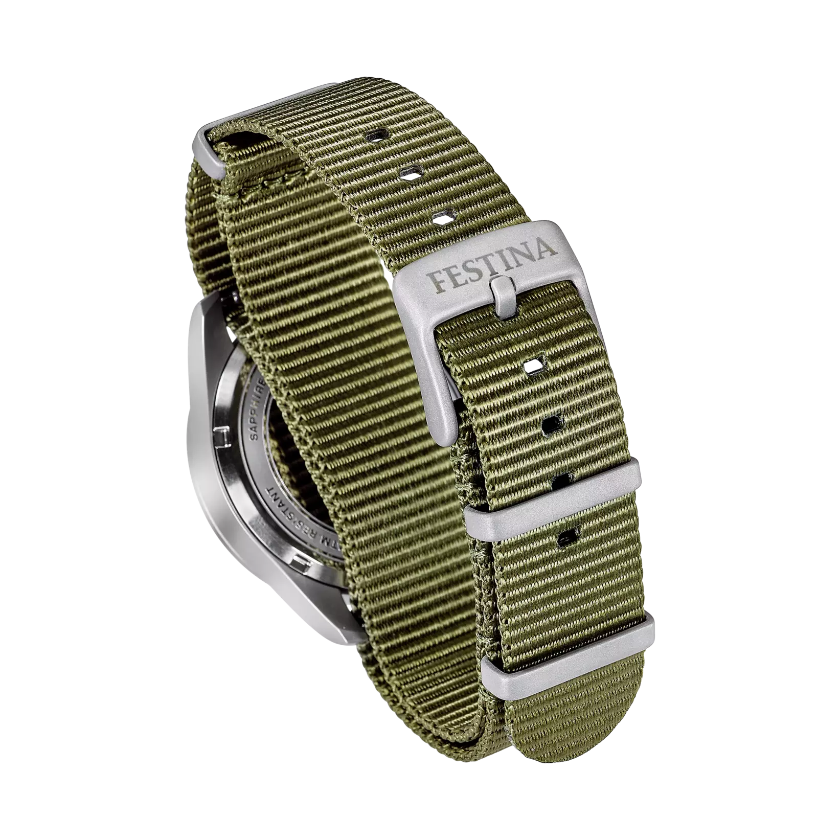 Festina Swiss Made Nylon Analog Mens Watch I Model F20082-1 Quartz Movement