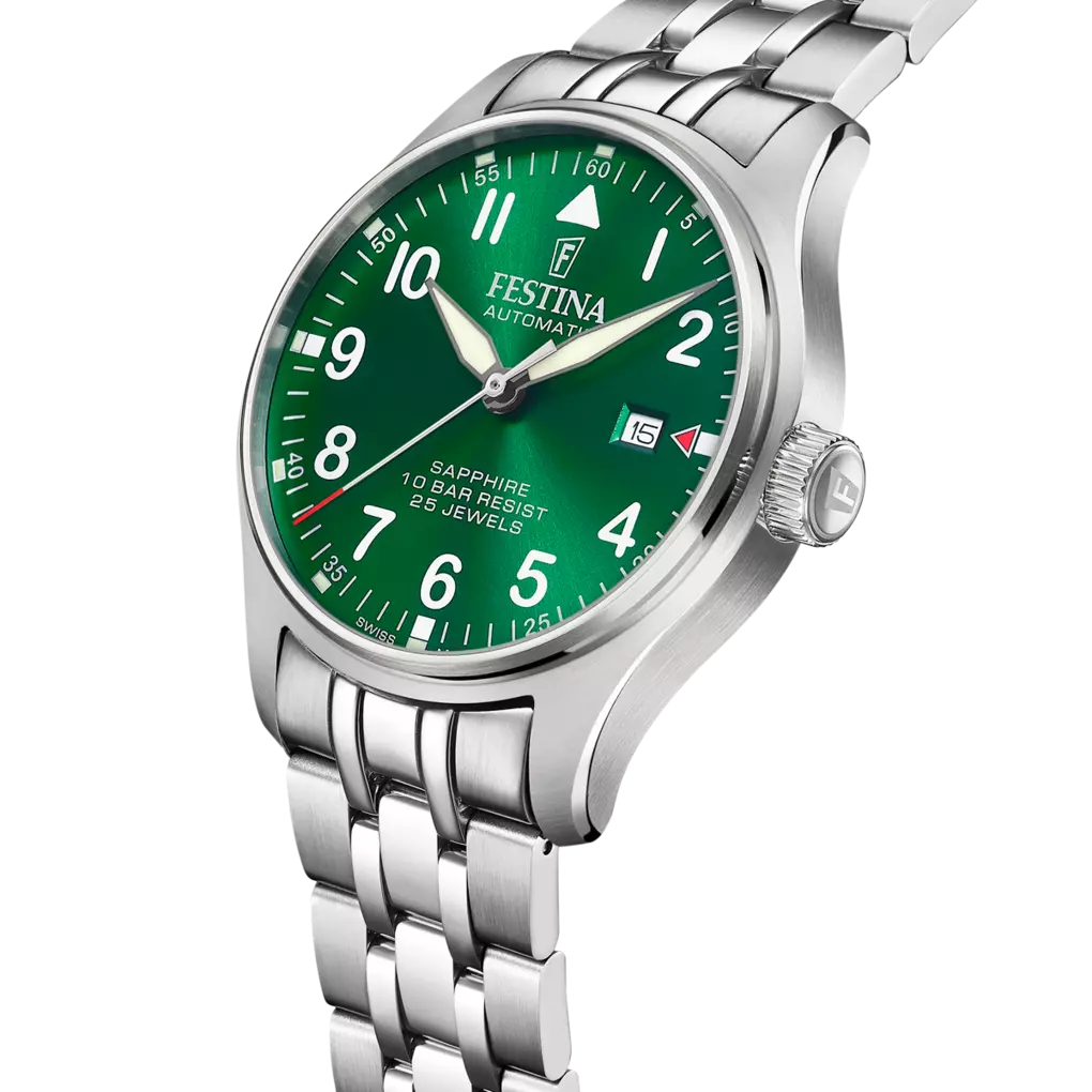 Festina Swiss Made Stainless Steel Analog Mens Watch I Model F20151/B Automatic Movement