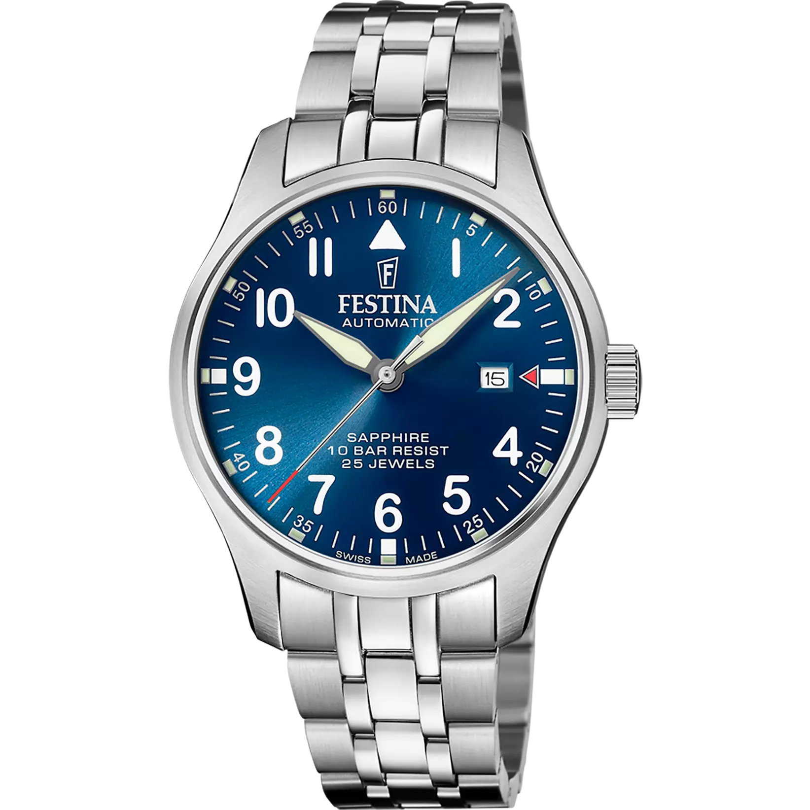 Festina Swiss Made Stainless Steel Analog Mens Watch I Model F20151/C Automatic Movement