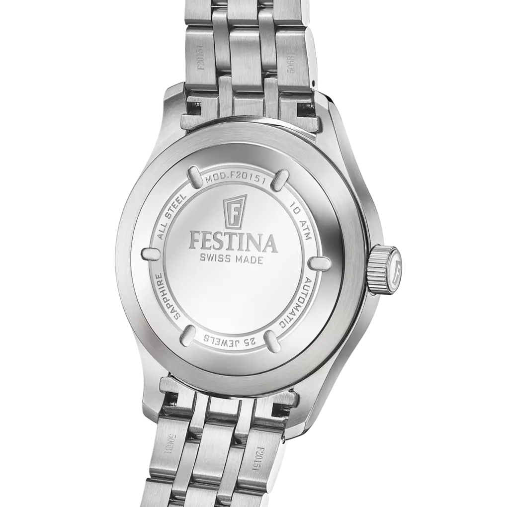 Festina Swiss Made Stainless Steel Analog Mens Watch I Model F20151/C Automatic Movement