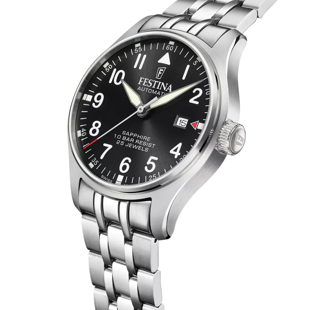 Festina Swiss Made Stainless Steel Analog Mens Watch I Model F20151/D Automatic Movement