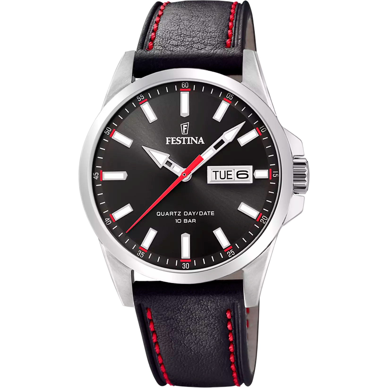Festina Classics Leather Analog Mens Watch I Model F20358/4 Quartz Movement