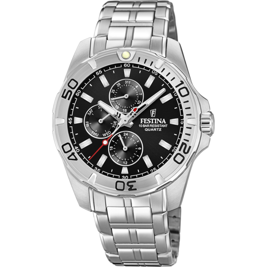 Festina Multifunction Stainless Steel Multifunction Mens Watch I Model F20445/3 Quartz Movement