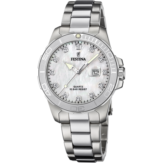Festina Boyfriend Stainless Steel Analog Ladies Watch I Model F20503/1 Quartz Movement