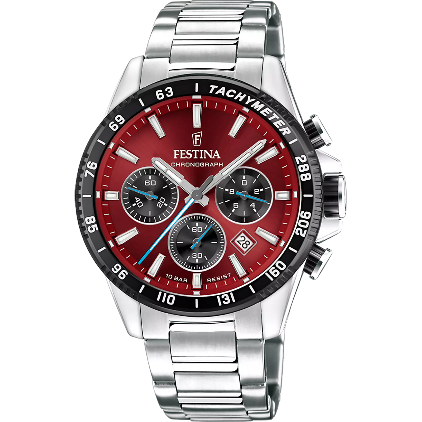 Festina Timeless Chronograph Stainless Steel Chronograph Mens Watch I Model F20560/7 Quartz Movement