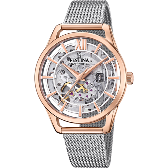 Festina Automatic Stainless Steel Analog Ladies Watch I Model F20628/2 Automatic Movement