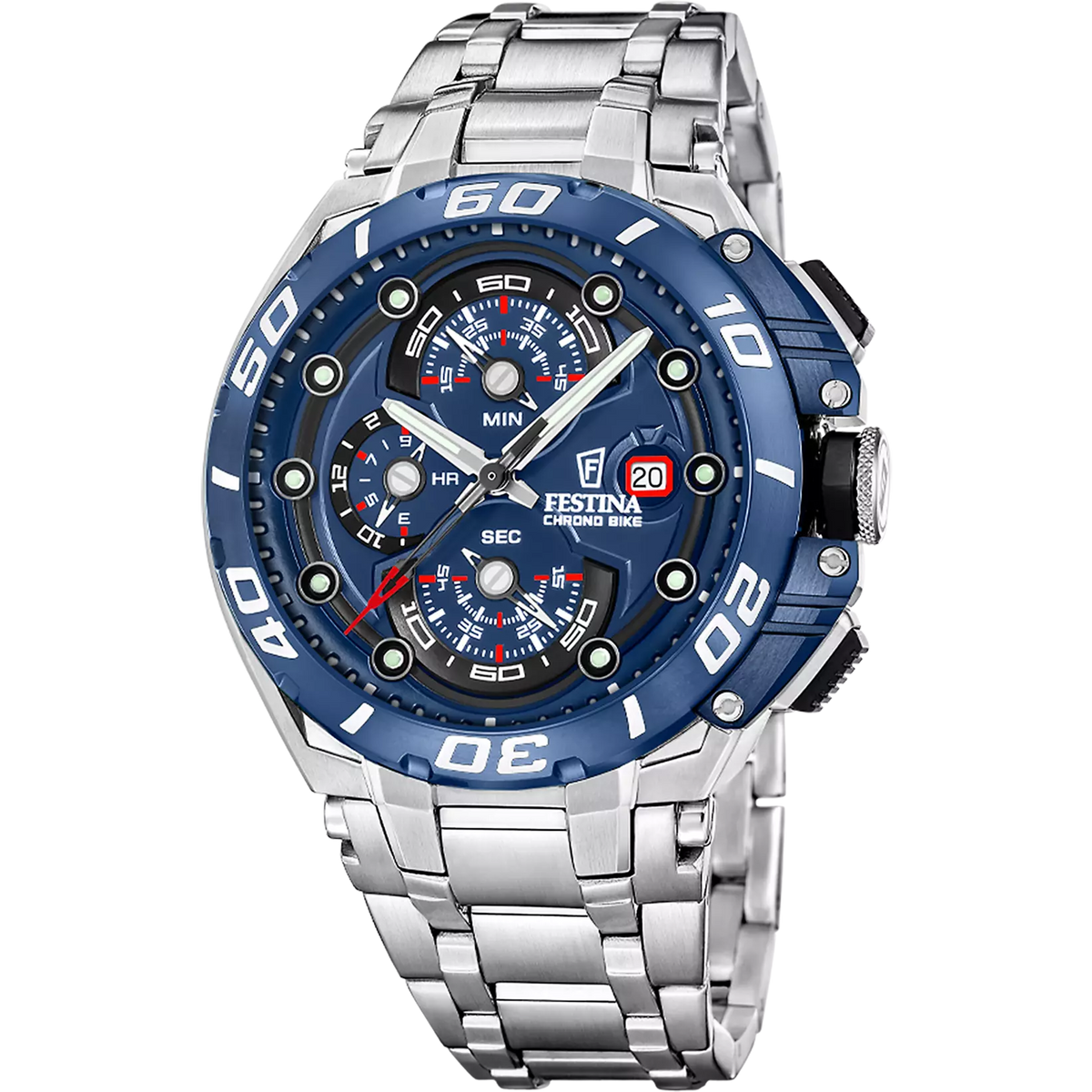 Festina Chrono Bike Stainless Steel Chronograph Mens Watch I Model F20