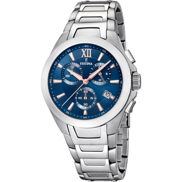 Festina Timeless Chronograph F16678-B - Chronograph - Strap Material Stainless Steel I Festina Watches USA