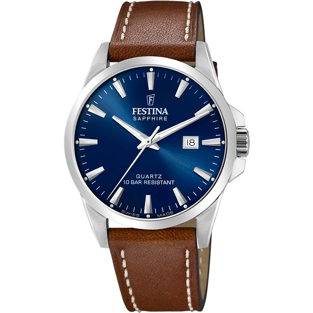 Festina Swiss Made F20025-3 - Analog - Strap Material Leather I Festina Watches USA