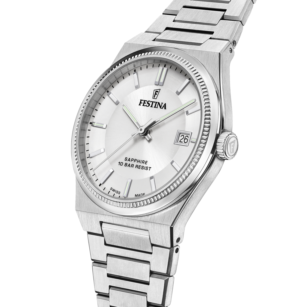 Festina Swiss Made Stainless Steel Analog Mens Watch I Model F20034/1 Quartz Movement
