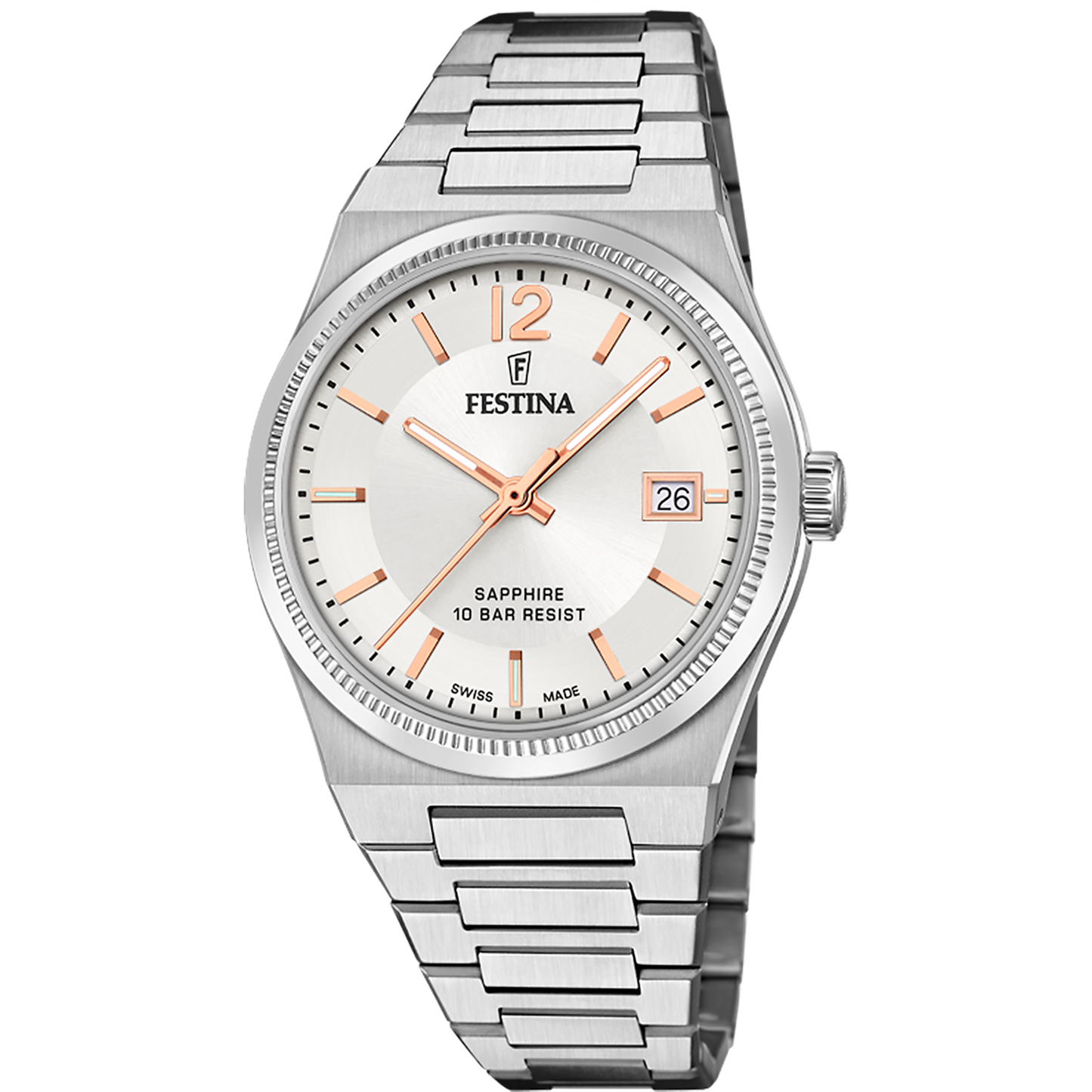 Festina Swiss Made F20035-2 - Analog - Strap Material Stainless Steel I Festina Watches USA