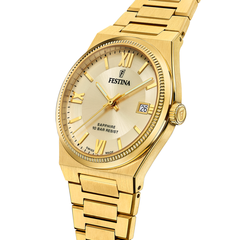 Festina Swiss Made Stainless Steel Analog Mens Watch I Model F20038/2 Quartz Movement