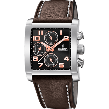 Festina Timeless Chronograph F20424-7 - Chronograph - Strap Material Leather I Festina Watches USA