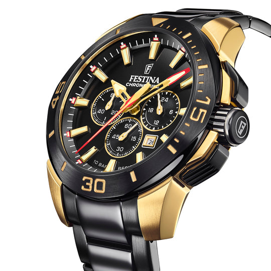 Festina Chrono Bike Stainless Steel Chronograph Mens Watch I Model F20644/1 Quartz Movement