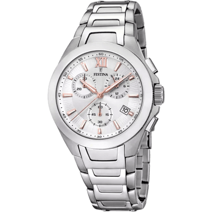 Festina Timeless Chronograph F16678-A - Chronograph - Strap Material Stainless Steel I Festina Watches USA