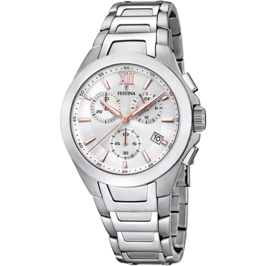 Festina Timeless Chronograph F16678-A - Chronograph - Strap Material Stainless Steel I Festina Watches USA
